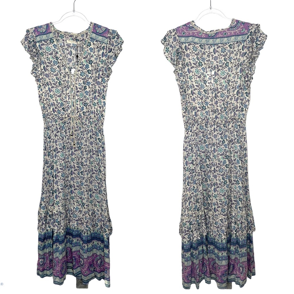 Spell & The Gypsy NWT Dahlia Midi Dress Dusty Blue